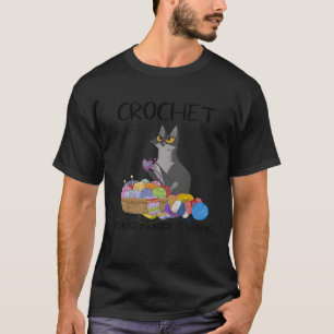 Camiseta Gato Negro Crochet Porque O Assassinato É Crocheti