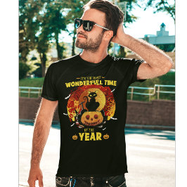 Camiseta Gato Negro de Halloween Vintage Halloween