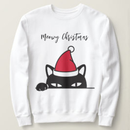 Camiseta Gato Negro de Natal engraçado