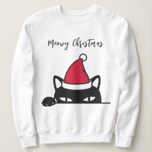 Camiseta Gato Negro de Natal engraçado