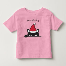 Camiseta Gato Negro de Natal engraçado
