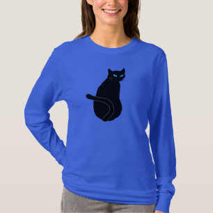 Camiseta Gato Negro De Olho Azul - Miau -