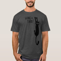 Gato Negro Divertido Seguindo - Aguente firme! Hum