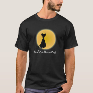 Camiseta Gato Negro e Arte de Dia das Bruxas Amarelas