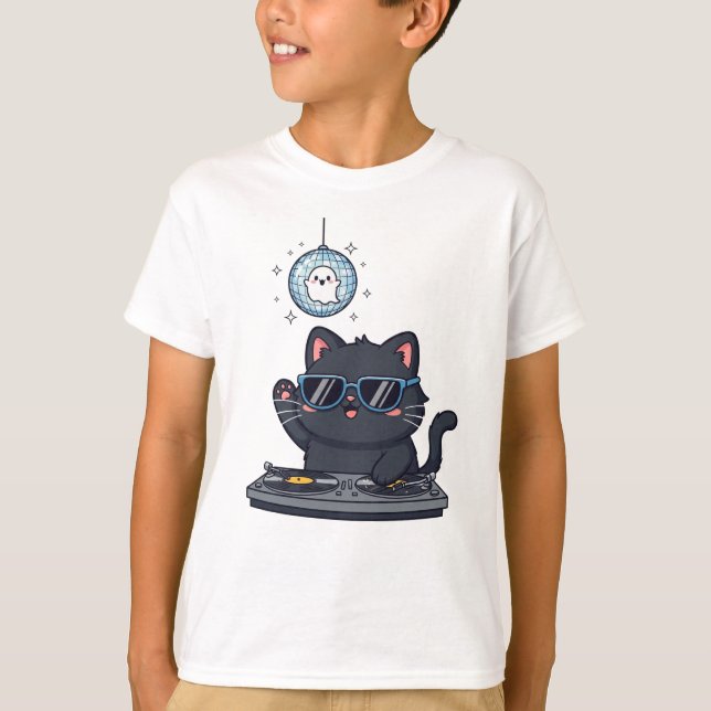 Camiseta Gato Negro e Gado DJ (Frente)