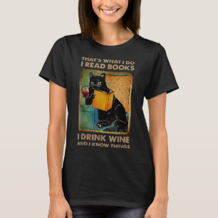 Camiseta Gato Negro É O Que Eu Li Livros Eu Bebo W