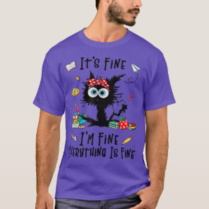 Camiseta Gato Negro É Ótimo, Tudo Está Bem, Teto