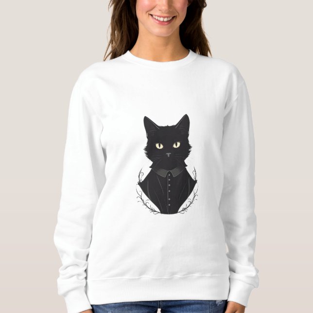 Camiseta Gato Negro Encantado de Salem (Frente)