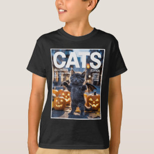 Camiseta Gato Negro Engraçado, Fofo De Morcegos, Fofo, Zinh
