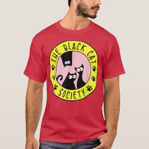 Camiseta Gato Negro Engraçado Frio Gato Lover Amarelo