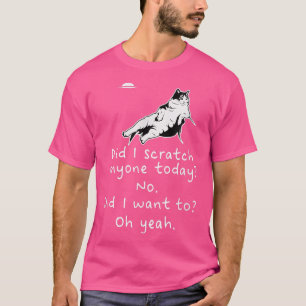 Camiseta Gato Negro Engraçado, Gato Sarcástico Eu Enganei Q