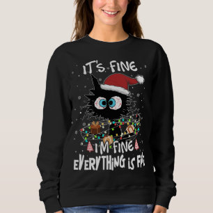 Camiseta Gato Negro Está bem Estou bem Está tudo bem