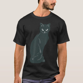 Camiseta Gato Negro Eu Adoro Gato Engraçado Pão Gato