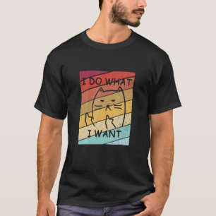 Camiseta Gato Negro Faz O Que Eu Quero A Taça Vermelha Meu