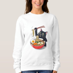 Camiseta "Gato Negro Fome com Ramen"