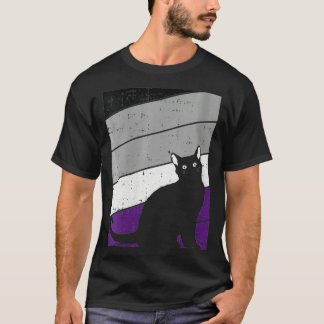 Camiseta Gato Negro Gato Asexual Kitten Lover LGBTQ