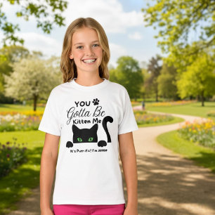 Camiseta Gato Negro Gato Personalizado Aniversário de Idade