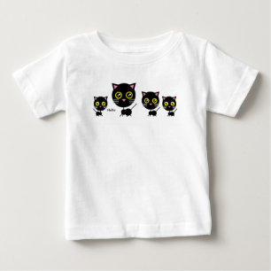Camiseta Gato Negro Geométrico