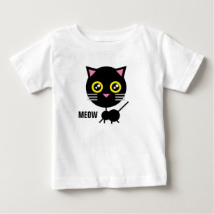 Camiseta Gato Negro Geométrico