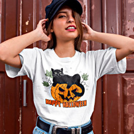 Camiseta Gato Negro Halloween