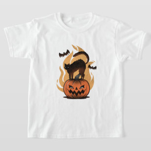 Camiseta Gato Negro Halloween Gata Amada Noite Estrelada Ga