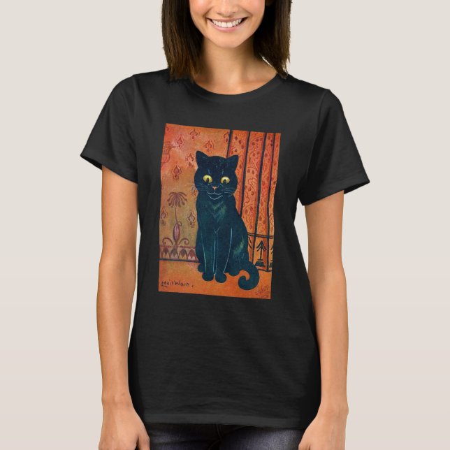 Camiseta Gato negro, Louis Wain (Frente)
