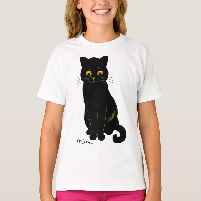Camiseta Gato negro, Louis Wain (Frente)