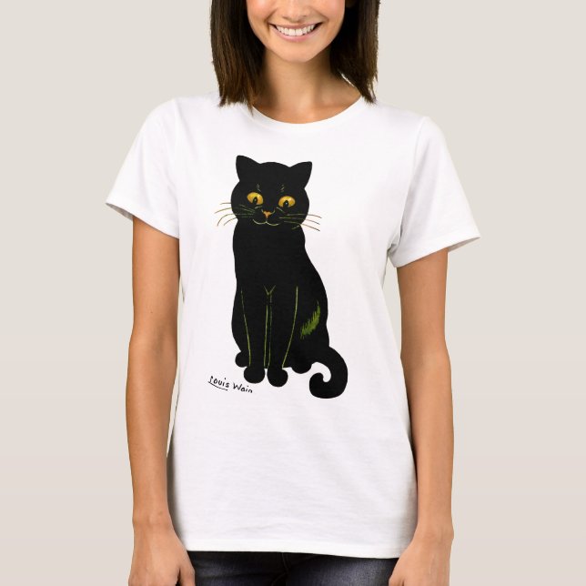 Camiseta Gato negro, Louis Wain (Frente)