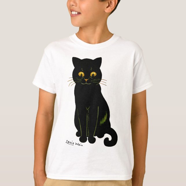 Camiseta Gato negro, Louis Wain (Frente)