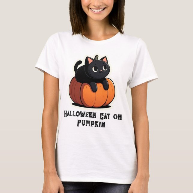 Camiseta Gato Negro na Pumpkin (Frente)