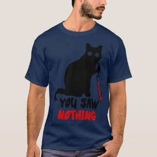 Camiseta Gato Negro Que Você Viu Nada