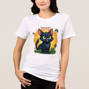 Camiseta Gato Negro Sortudo: Rua. Vestido do Dia de Patrick