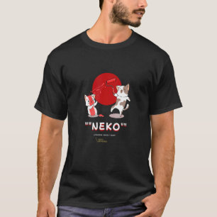 Camiseta Gato Neko Japonês para homem e mulher amantes de g