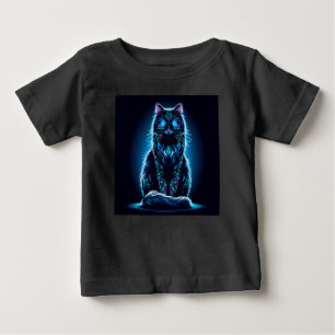 Camiseta Gato Neon Fundo Vibrante-97948