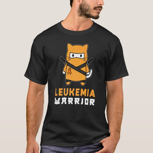 Camiseta Gato Ninja Guerreiro da Leucemia (Frente)