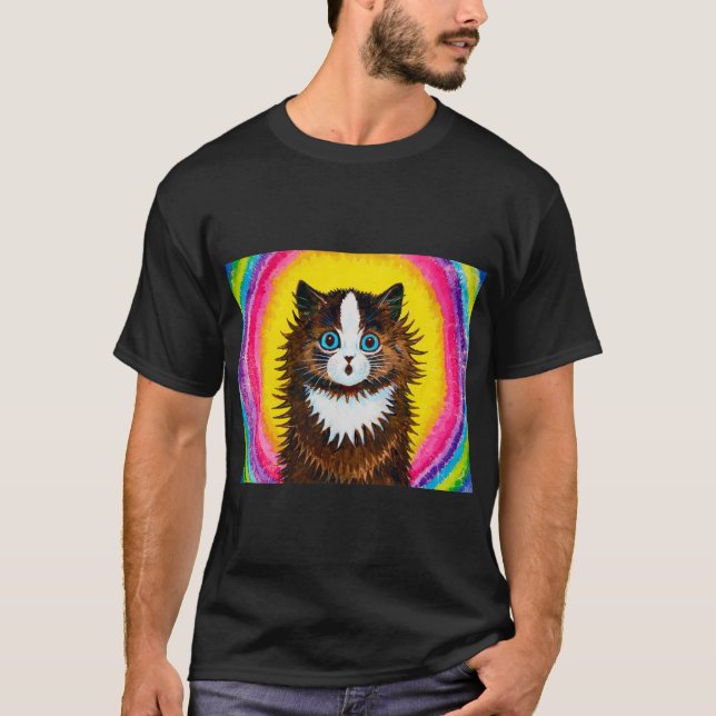 Camiseta Gato no Arco-íris, Louis Wain (Frente)