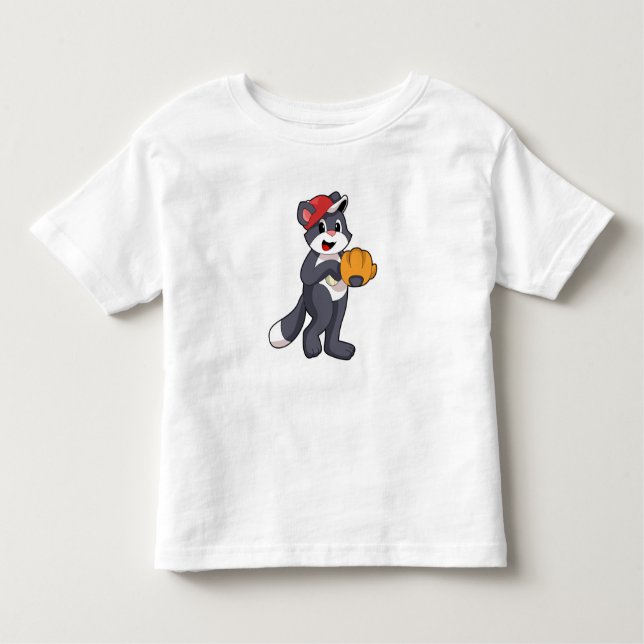 Camiseta Gato no Baseball com luva de beisebol.PNG (Frente)