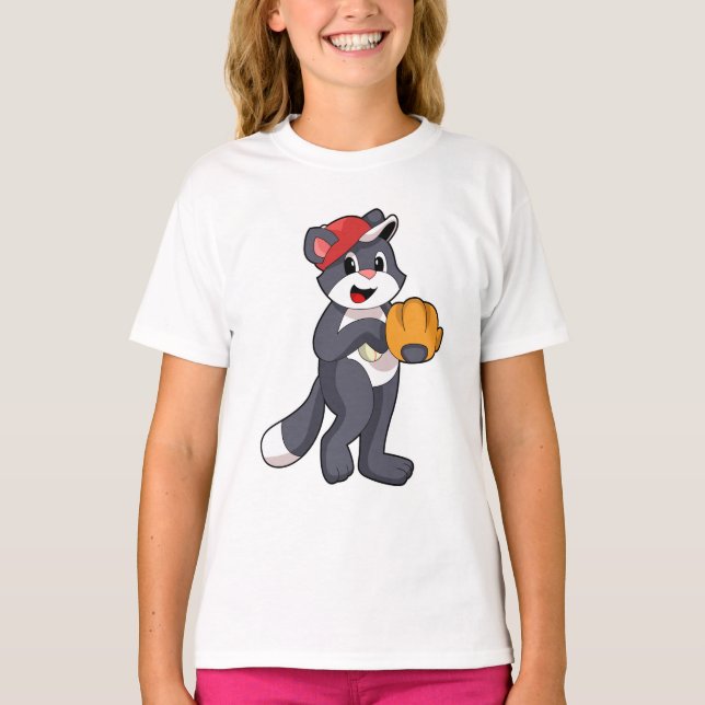 Camiseta Gato no Baseball com luva de beisebol.PNG (Frente)