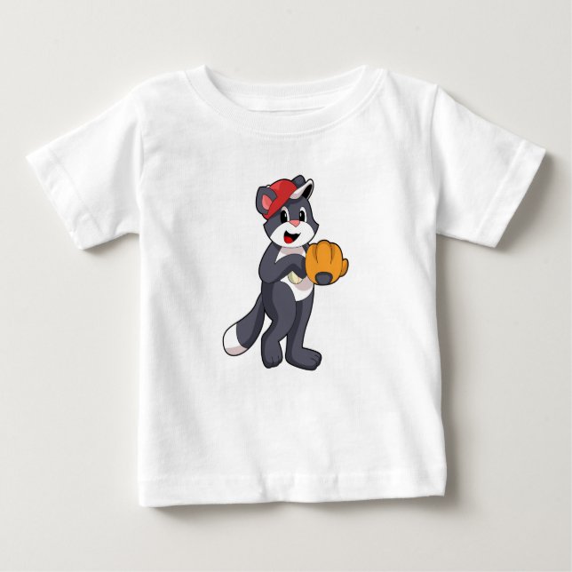 Camiseta Gato no Baseball com luva de beisebol.PNG (Frente)