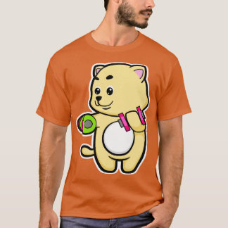 Camiseta Gato no Biceps treinando com Dumbbells