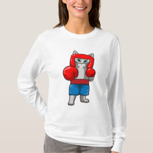 Camiseta Gato no Boxing com luvas in a box