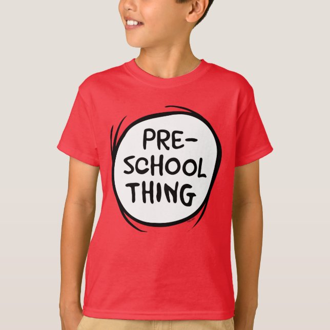 Camiseta Gato no Chapéu | Coisa da pré-escola (Frente)