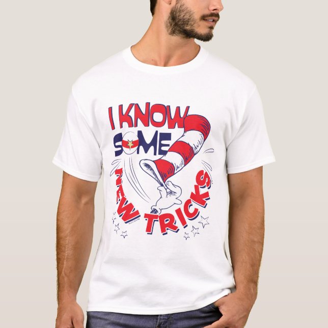 Camiseta Gato No Chapéu Eu Conheço Alguns Truques Novos (Frente)
