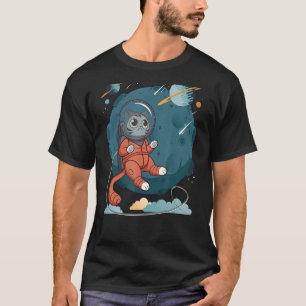 Camiseta Gato no Espaço de Gato Nerdy 4