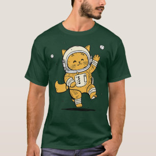 Camiseta Gato no Espaço Presente Engraçado de Gato Retro Vi