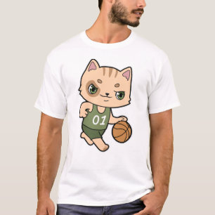 Camiseta Gato no Esporte de Basquete