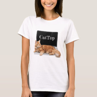 Camiseta Gato no Laptop - CatTop