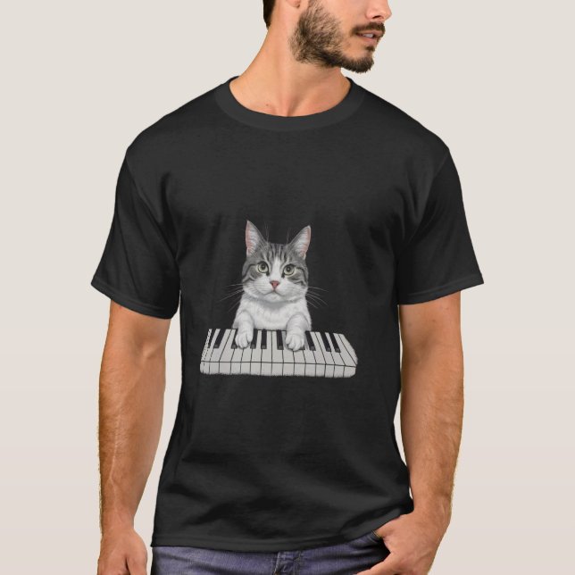 Camiseta Gato no Piano 1 (Frente)