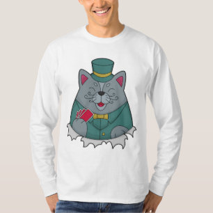Camiseta Gato no Poker com cartões Poker