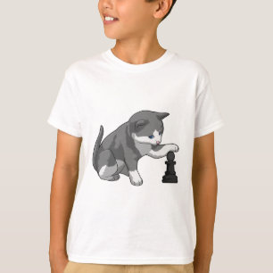 Camiseta Gato no xadrez com bispo de xadrez